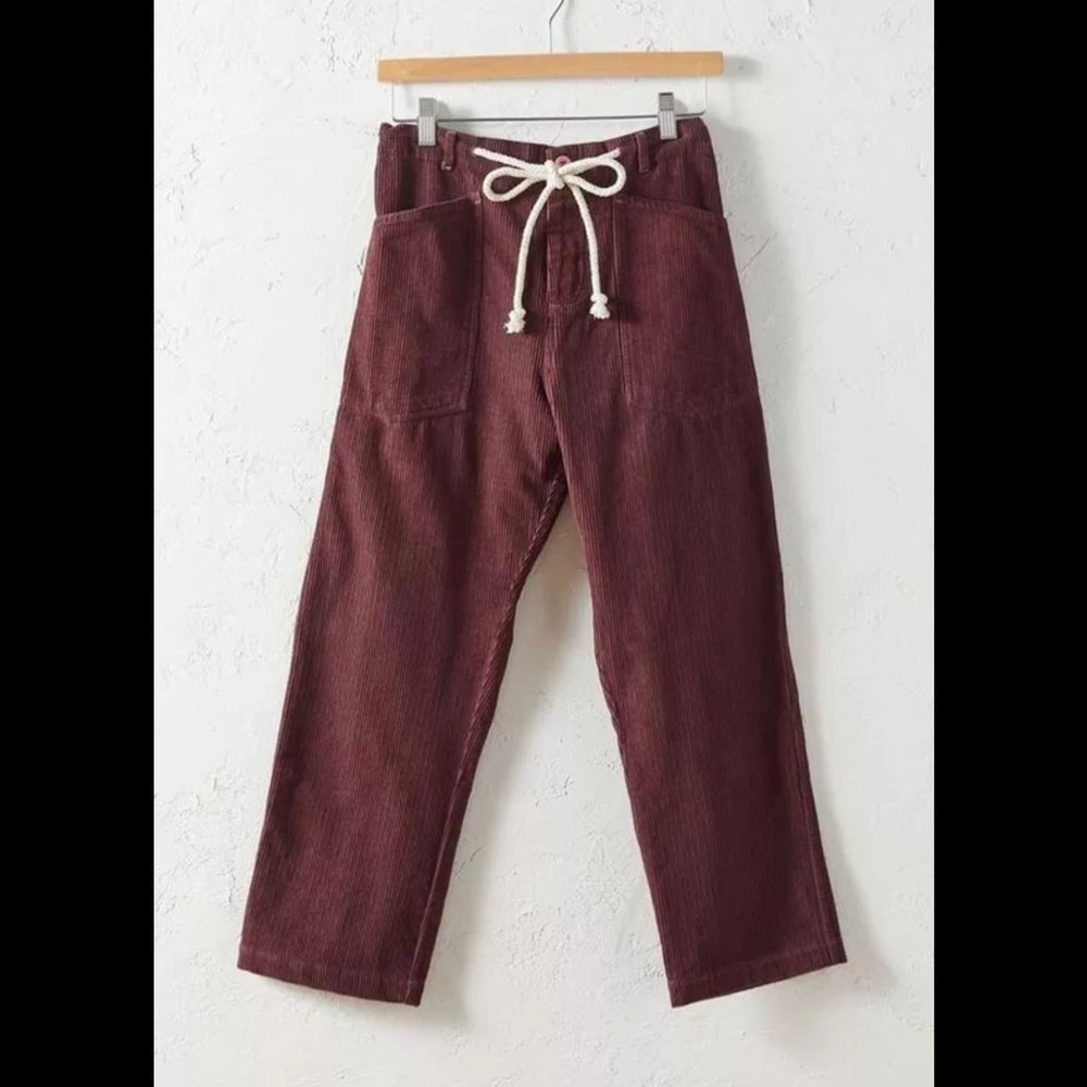 Kimchi Blue Emerson Corduroy Pants in Plum NWT
